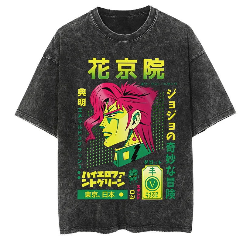 Jojos Bizarre Adventure Kakyoin Shirt Oversized Style Anime Shirt