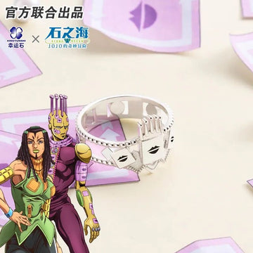 JoJos Bizarre Adventure Stone Ocean Hermes Kiss Sterling Silver Ring