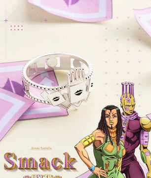 JoJos Bizarre Adventure Stone Ocean Hermes Kiss Sterling Silver Ring