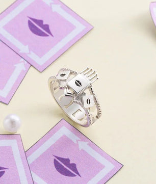 JoJos Bizarre Adventure Stone Ocean Hermes Kiss Sterling Silver Ring