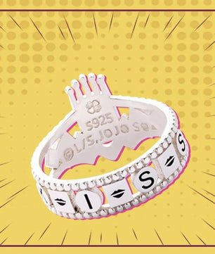 JoJos Bizarre Adventure Stone Ocean Hermes Kiss Sterling Silver Ring