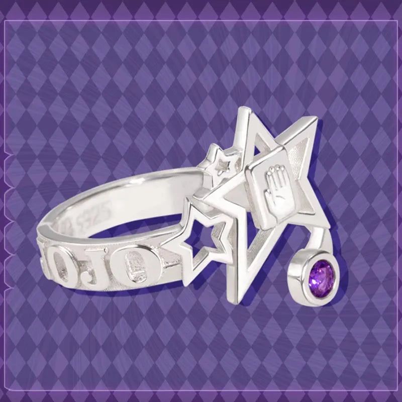 JoJos Bizarre Adventure Stone Ocean Jotaro Kujo Sterling Silver Ring