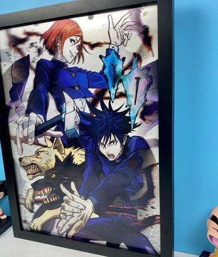 Jujutsu Kaisen Anime 3D Anime Poster Gojo, Itadori, Megumi, Nobara