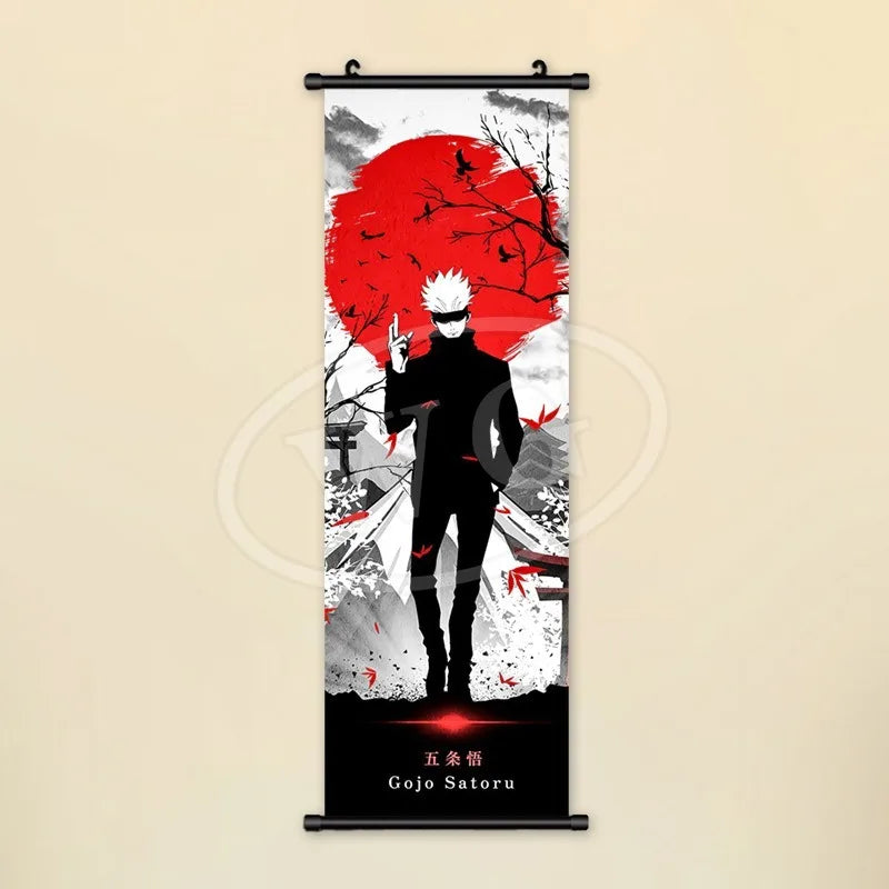 Jujutsu Kaisen Gojo Canvas Poster Anime Home Decor Hanging Scroll