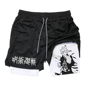 Jujutsu Kaisen Gojo Compression Shorts - Men's Anime Workout Shorts