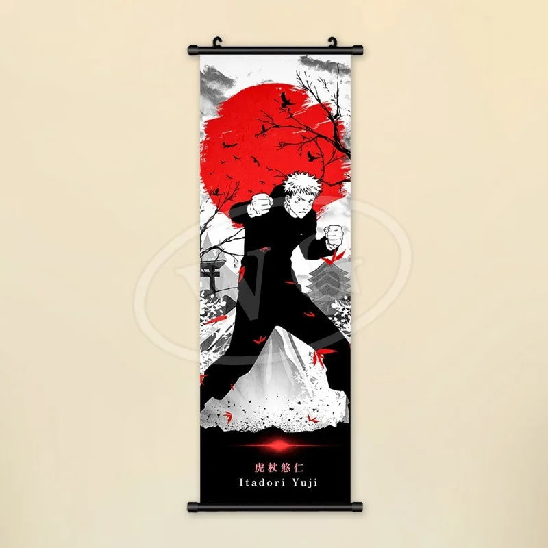 Jujutsu Kaisen Itadori Canvas Poster Anime Home Decor Hanging Scroll