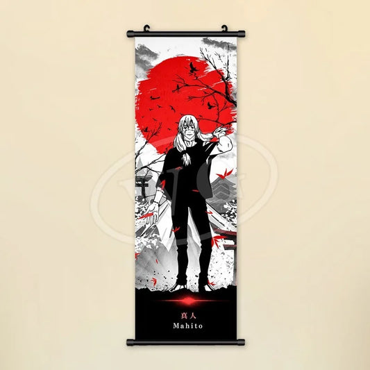 Jujutsu Kaisen Mahito Canvas Poster Anime Home Decor Hanging Scroll