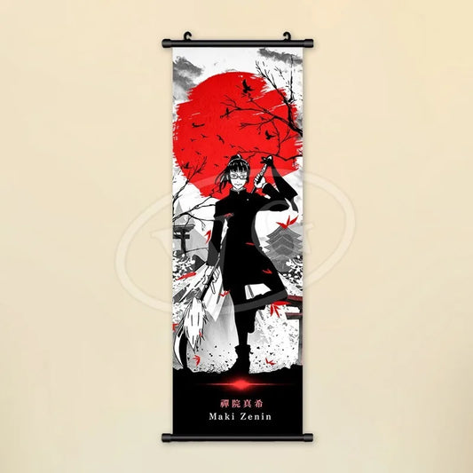 Jujutsu Kaisen Maki Canvas Poster Anime Home Decor Hanging Scroll