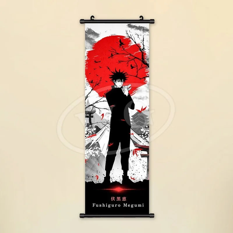 Jujutsu Kaisen Megumi Canvas Poster Anime Home Decor Hanging Scroll