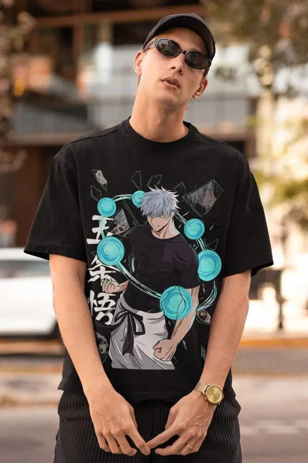 Jujutsu Kaisen Satoru Gojo T-Shirt Cotton Anime Shirt