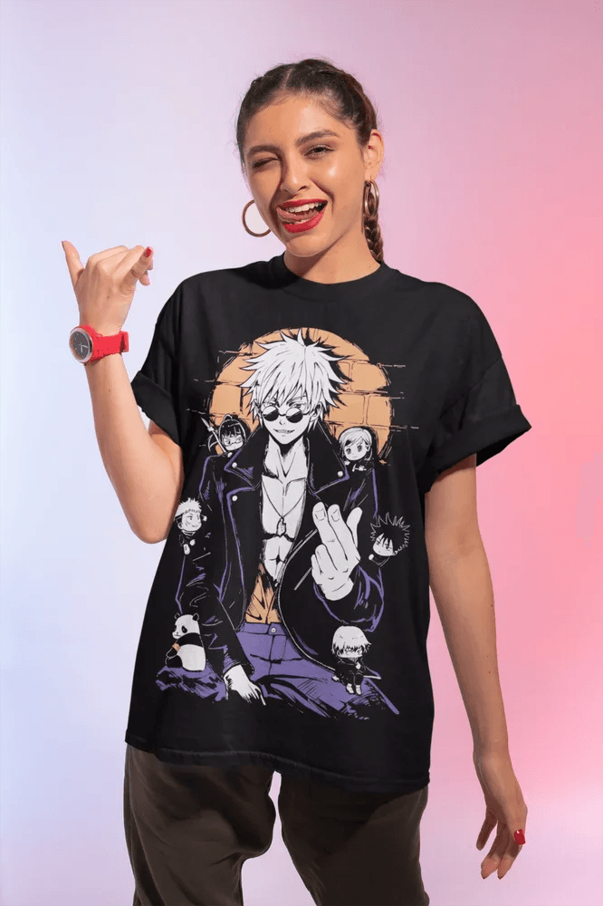 Jujutsu Kaisen Shirt Satoru Gojo Cotton Anime Shirt Graphic