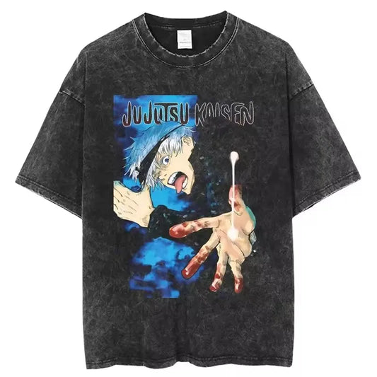 Jujutsu Kaisen Shirt Satoru Gojo Oversized Vintage Style Anime Shirt