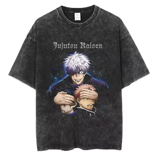 Jujutsu Kaisen Shirt Satoru Gojo Oversized Vintage Style Anime Shirt