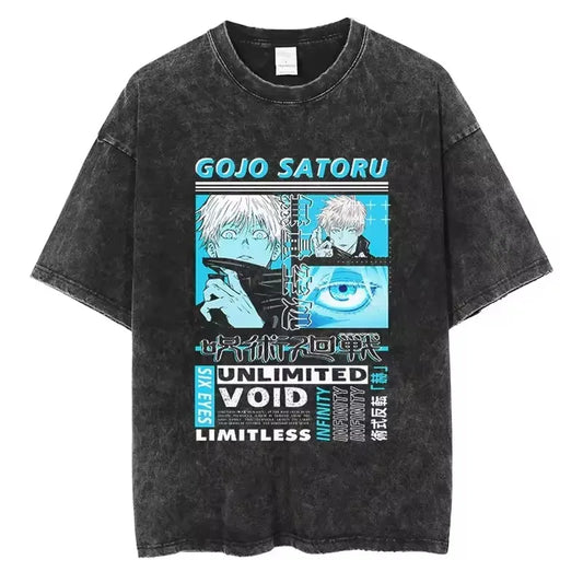 Jujutsu Kaisen Shirt Satoru Gojo Oversized Vintage Style Anime Shirt