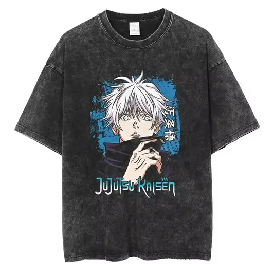 Jujutsu Kaisen Shirt Satoru Gojo Oversized Vintage Style Anime Shirt