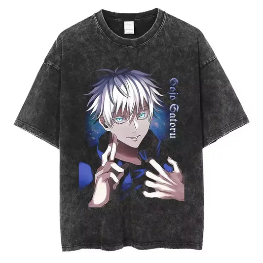 Jujutsu Kaisen Shirt Satoru Gojo Oversized Vintage Style Anime Shirt