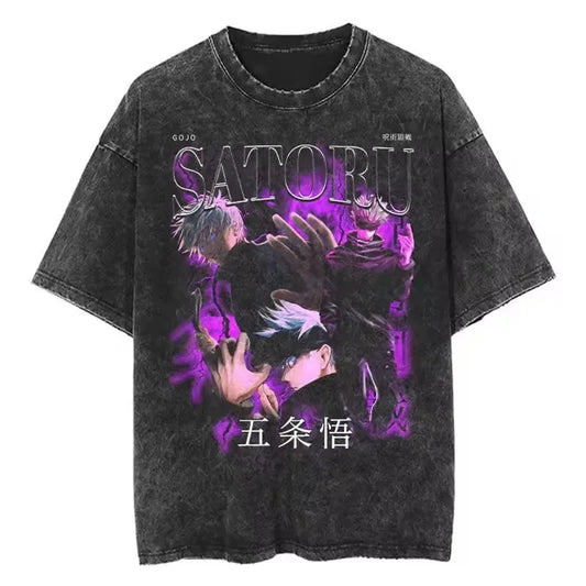 Jujutsu Kaisen Shirt Satoru Gojo Oversized Vintage Style Anime Shirt