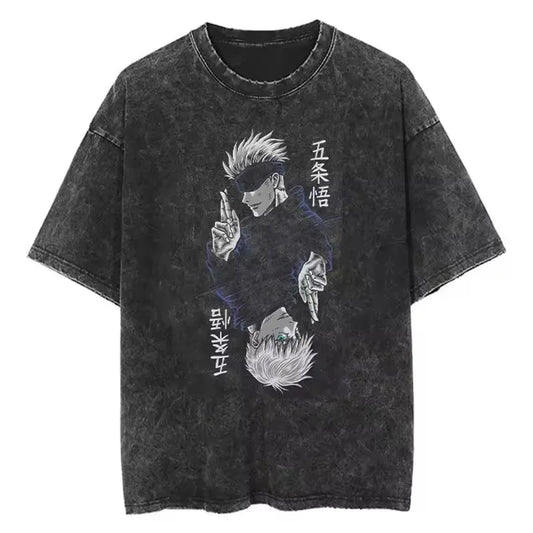 Jujutsu Kaisen Shirt Satoru Gojo Oversized Vintage Style Anime Shirt
