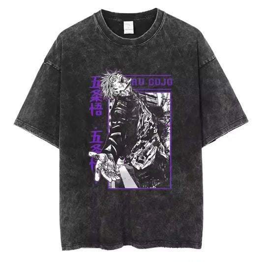 Jujutsu Kaisen Shirt Satoru Gojo Oversized Vintage Style Anime Shirt