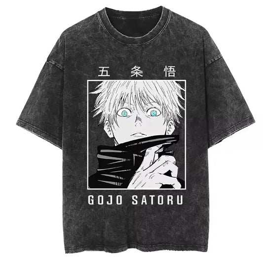 Jujutsu Kaisen Shirt Satoru Gojo Oversized Vintage Style Anime Shirt