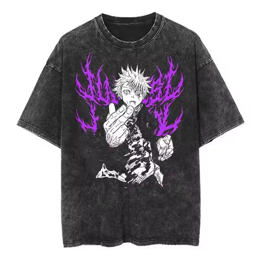 Jujutsu Kaisen Shirt Satoru Gojo Oversized Vintage Style Anime Shirt