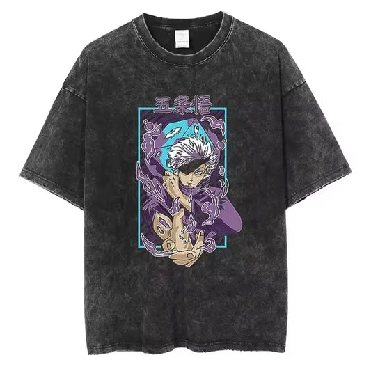 Jujutsu Kaisen Shirt Satoru Gojo Oversized Vintage Style Anime Shirt