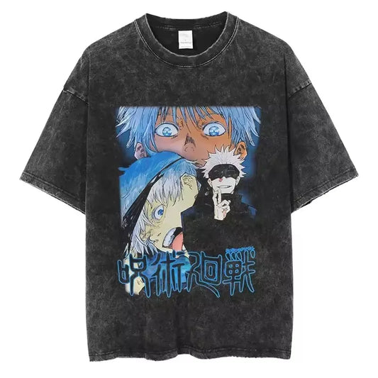 Jujutsu Kaisen Shirt Satoru Gojo Oversized Vintage Style Anime Shirt