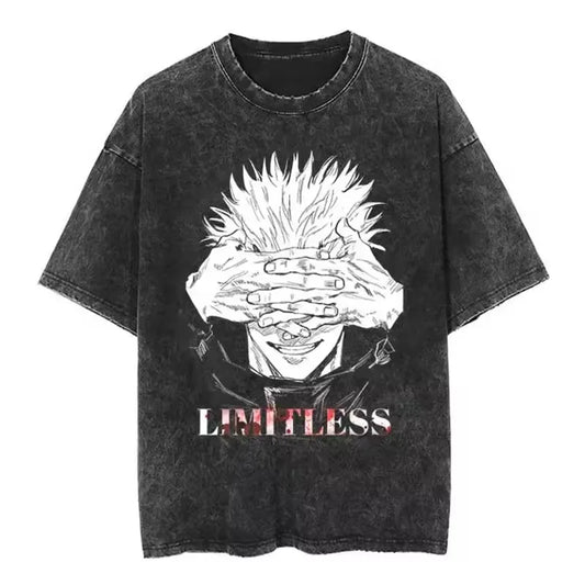 Jujutsu Kaisen Shirt Satoru Gojo Oversized Vintage Style Anime Shirt