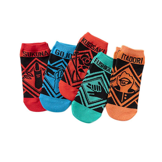 Jujutsu Kaisen Socks 5 Pairs Low Cut Anime Socks