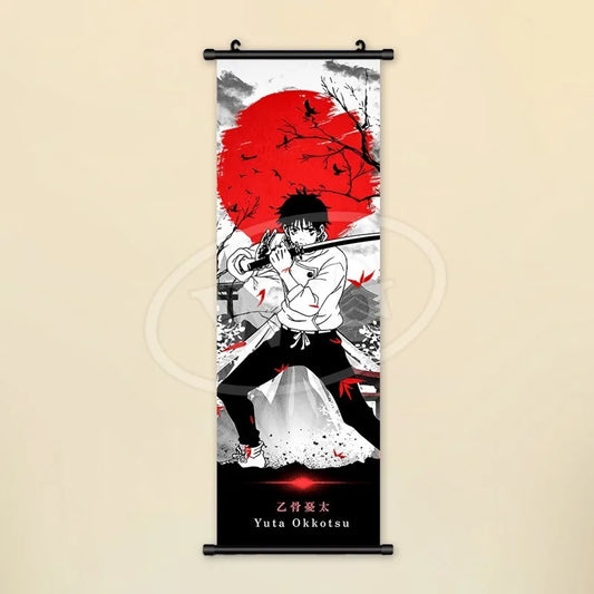 Jujutsu Kaisen Yuta Canvas Poster Anime Home Decor Hanging Scroll