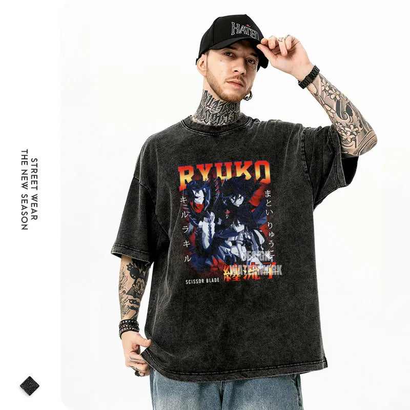 Kill La Kill Ryuko Shirt Vintage Oversized Style Anime Shirt