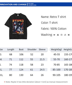 Kill La Kill Ryuko Shirt Vintage Oversized Style Anime Shirt