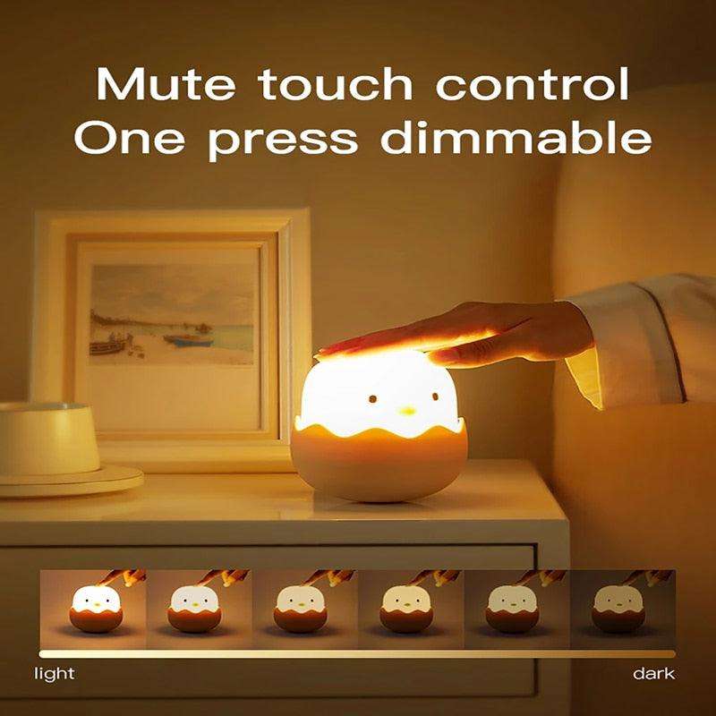 Led Touch Night Light Soft Silicone USB Rechargeable Bedroom Decor