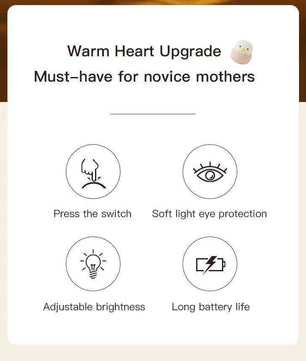 Led Touch Night Light Soft Silicone USB Rechargeable Bedroom Decor