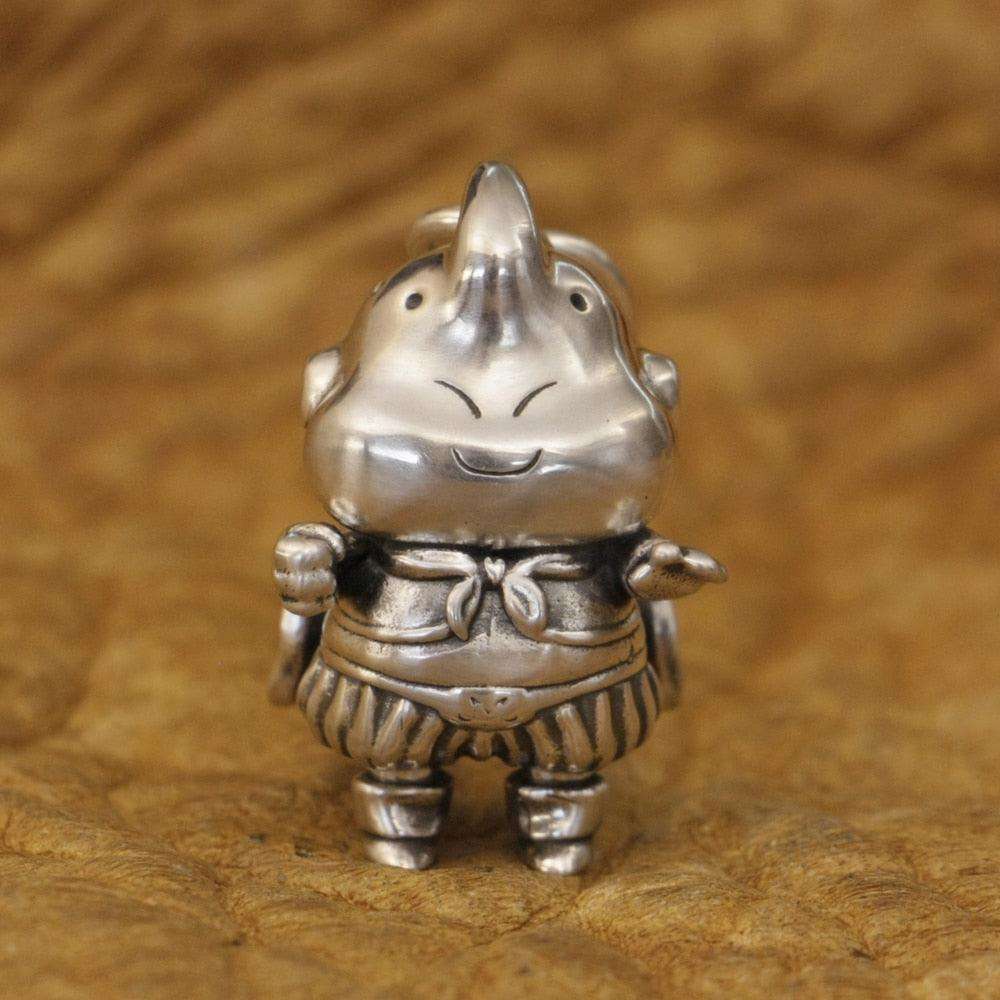 LINSION 925 Sterling Silver Majin Buu Dragon Ball Z Necklace Pendant