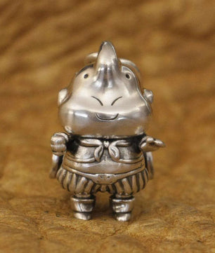 LINSION 925 Sterling Silver Majin Buu Dragon Ball Z Necklace Pendant