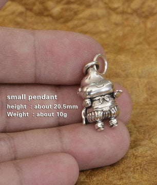LINSION 925 Sterling Silver Majin Buu Dragon Ball Z Necklace Pendant