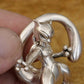 LINSION 925 Sterling Silver Mewtwo Pokemon Necklace Pendant