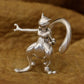 LINSION 925 Sterling Silver Mewtwo Pokemon Necklace Pendant