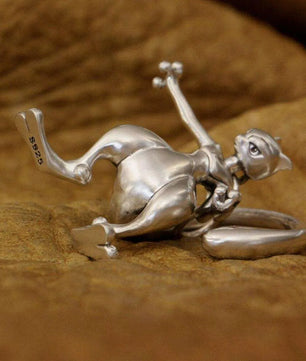 LINSION 925 Sterling Silver Mewtwo Pokemon Necklace Pendant
