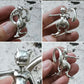 LINSION 925 Sterling Silver Mewtwo Pokemon Necklace Pendant