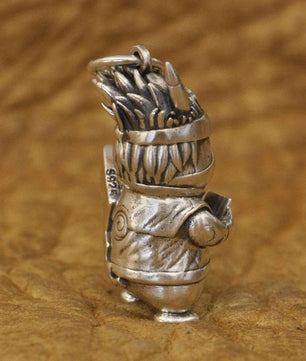 LINSION Q Version 925 Sterling Silver Pikachu Kakashi Outfit Pendant