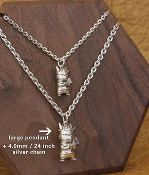 LINSION Q Version 925 Sterling Silver Pikachu Kakashi Outfit Pendant