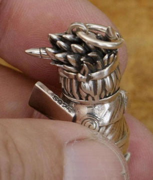 LINSION Q Version 925 Sterling Silver Pikachu Kakashi Outfit Pendant