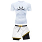 Majin Buu Style Compression Shirt & Shorts Set - Anime Workout Set Rash Guard