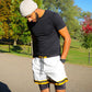Majin Buu Style Compression Shirt & Shorts Set - Anime Workout Set Rash Guard