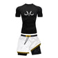 Majin Buu Style Compression Shirt & Shorts Set - Anime Workout Set Rash Guard