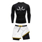 Majin Buu Style Compression Shirt & Shorts Set - Anime Workout Set Rash Guard