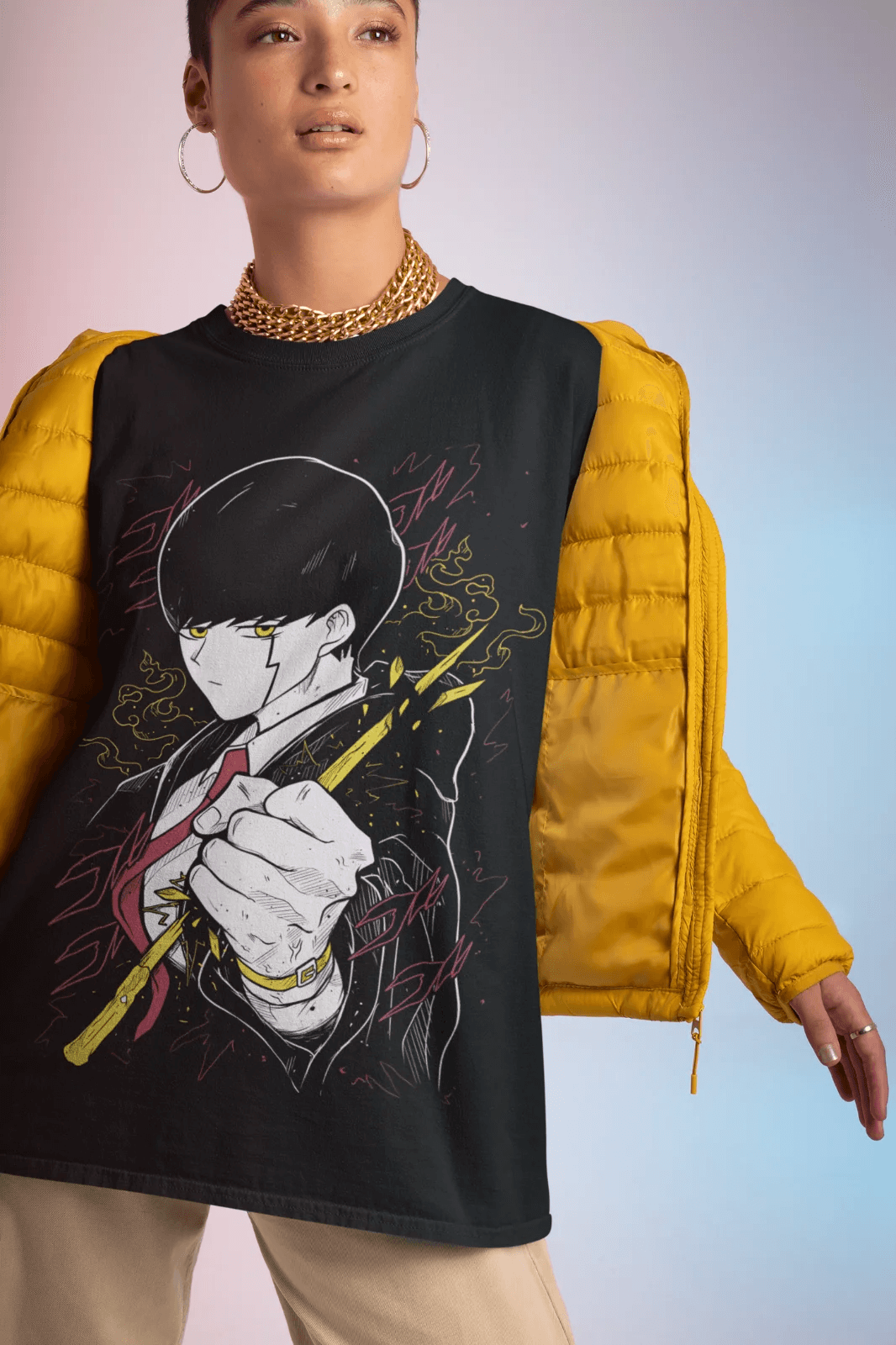 Mashle Magic and Muscles Shirt Mash Cotton Anime Shirt Graphic