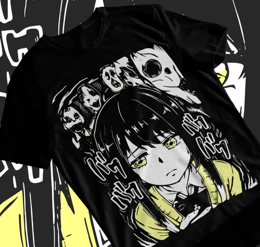 Mieruko Chan Shirt Cotton Anime Shirt Graphic Tees